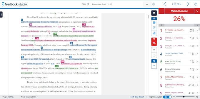 do plagiarism check similarity report and ai content detection