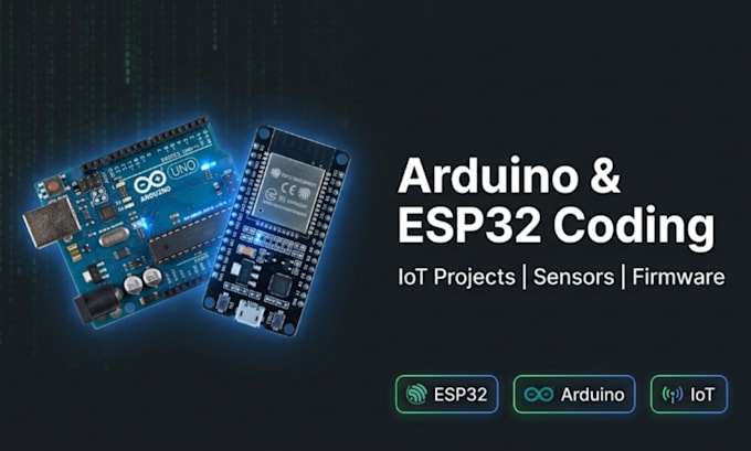 do arduino coding, esp8266 esp32 programming, iot projects firmware development