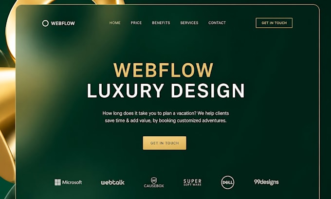 design a modern webflow cms, blog and portfolio website