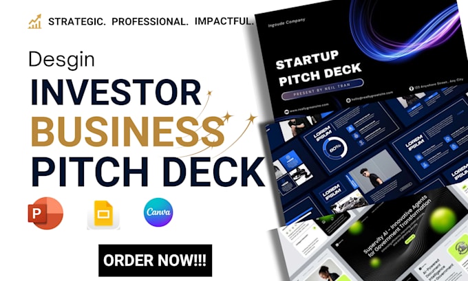 design or redesign pitch deck presentation powerpoint and google slides