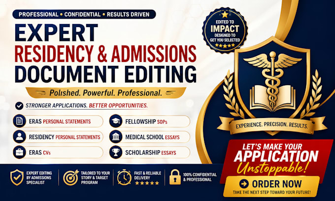 edit your eras residency personal statement, sop and eras CV