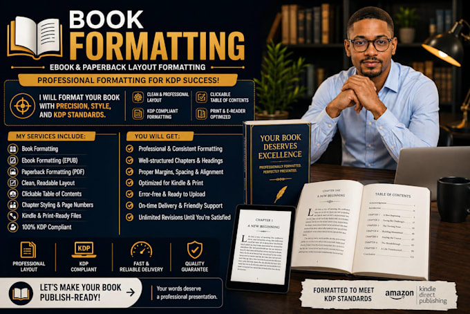do book formatting, book layout formatting, paperback, ebook formatting