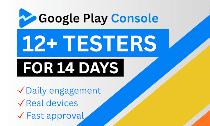 provide 12 testers closed testing 20 testers mobile app testing 12 testers