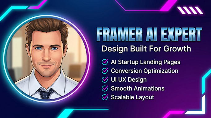design a high converting framer ai startup landing page