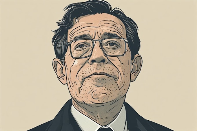 create a yourself a wsj style hedcut portrait illustration