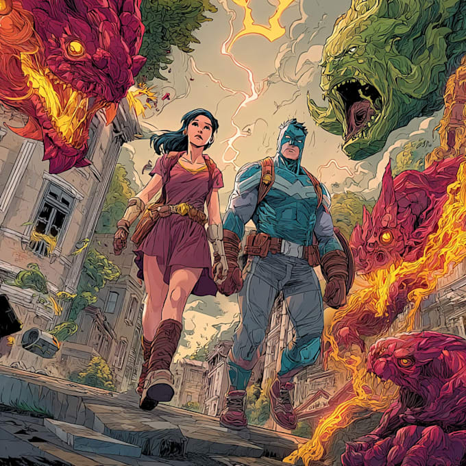 draw dynamic comic book and graphic novel pages