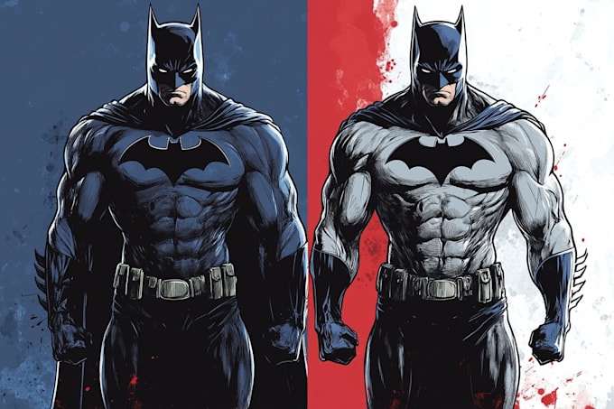 illustrate a superhero comic and marvel character