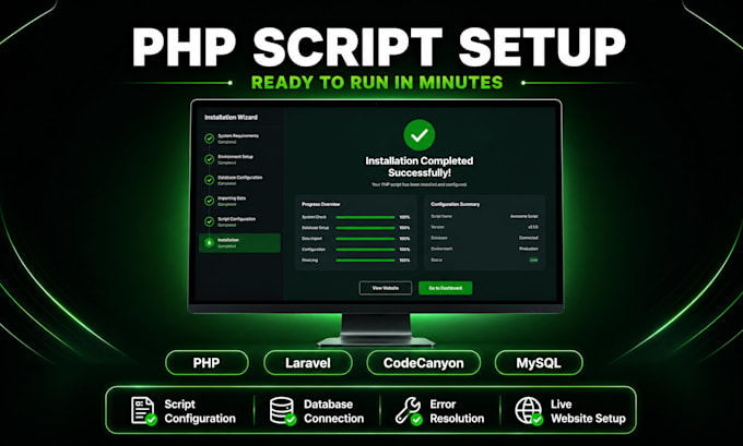 install urgent your PHP or codecanyon script and fix bugs