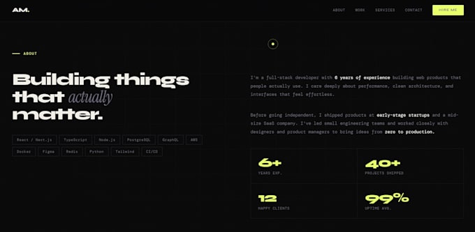 build you a stunning developer portfolio site
