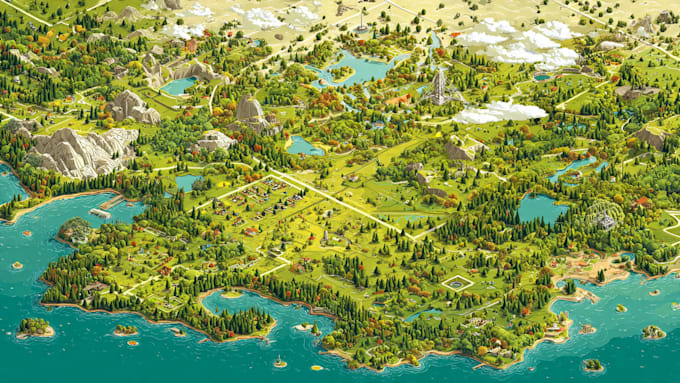 make unique hand drawn map vector illustration