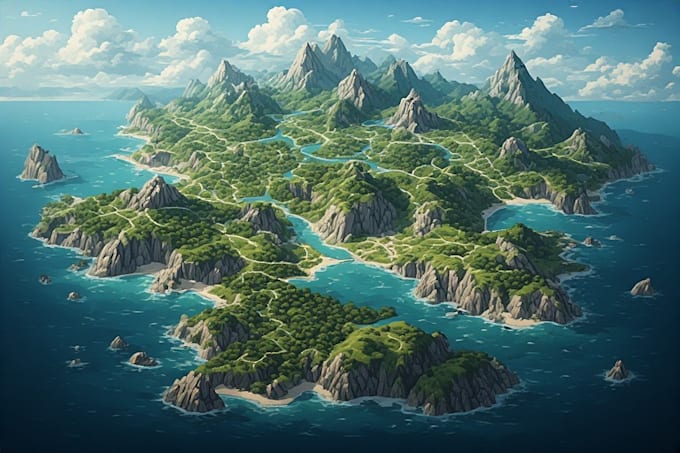 design high quality fantasy world maps for you