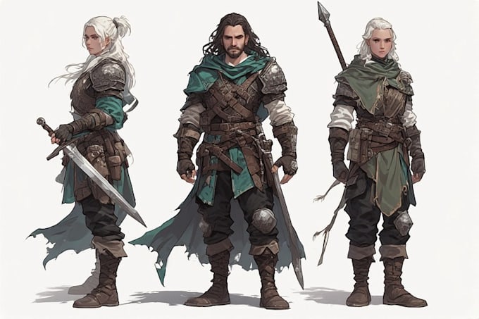 create a dnd character illustartion and oc character for you