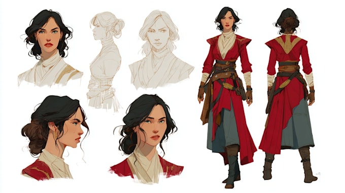original character for books and character concept art
