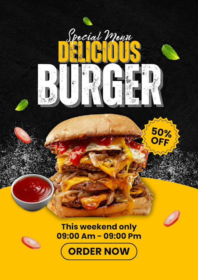 shawarma poster design promote