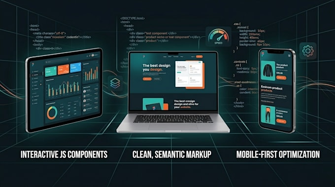 convert figma to HTML CSS javascript responsive website