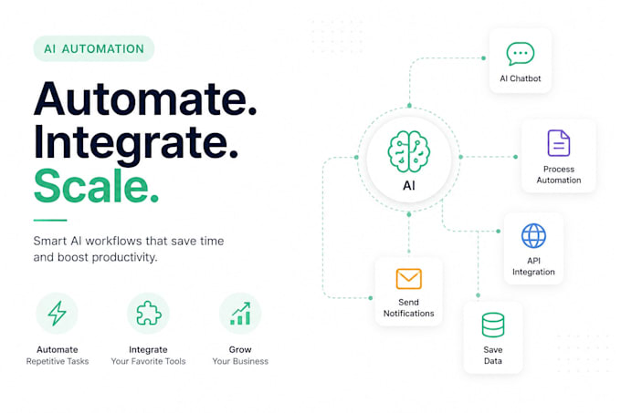 create ai chatbots automation and API integrations