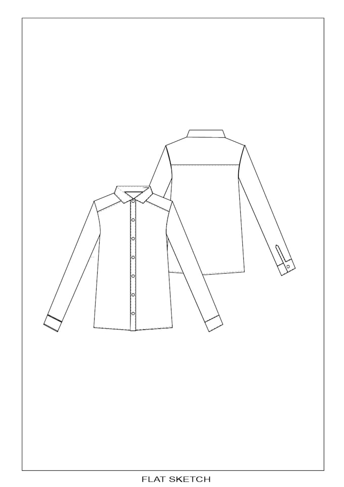 create professional fashion flat sketches