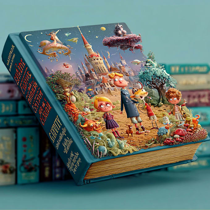 design a high quality cartoon book cover