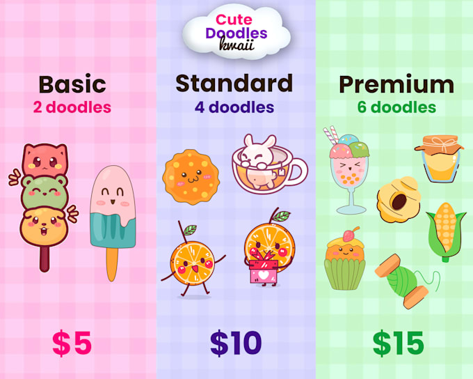 draw cute illustration kwaii stickers