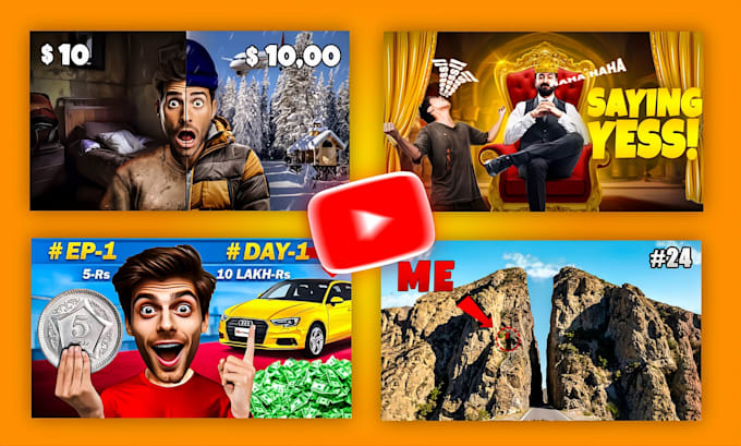design high CTR youtube thumbnails
