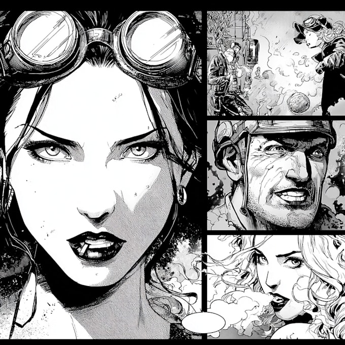 comic book illustration with comic book illustrator