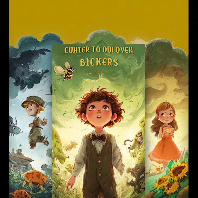 design a beautiful childrens book cover illustration