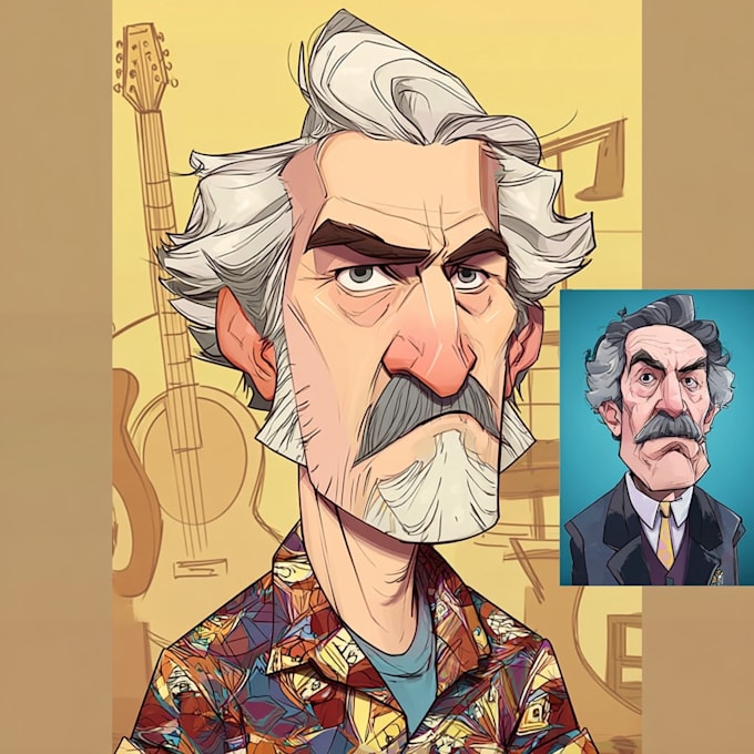 design retro cartoon portrait vintage comic style artwork