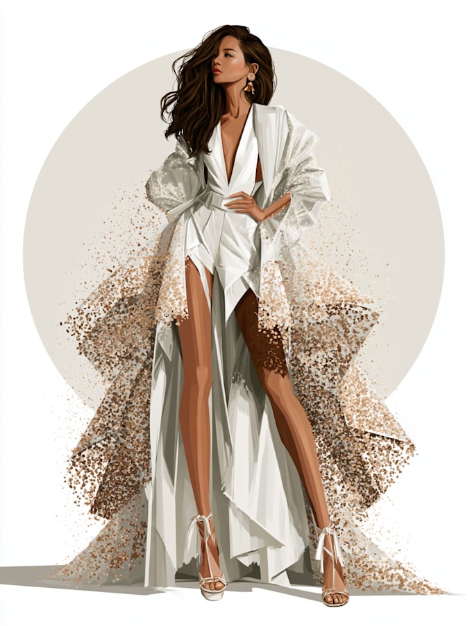 drawing fashion illustrations for designer presentations