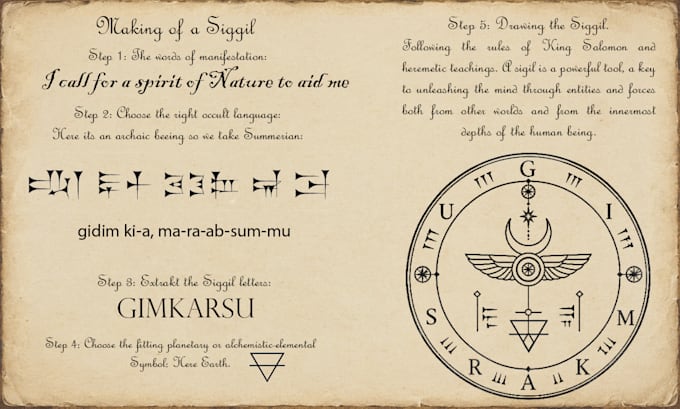 create a unique occult sigil tailored to you desires