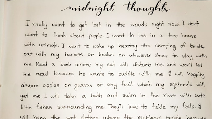 create clean handwritten notes and letters