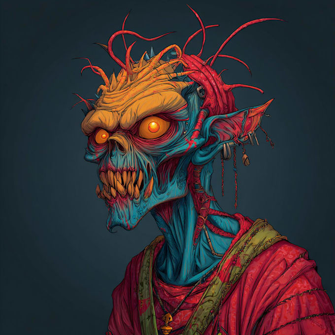 draw surreal horror art