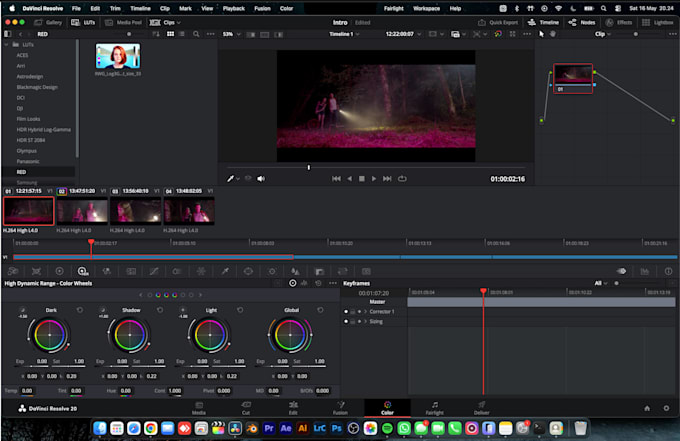 provide davinci resolve project files for cinematic edits