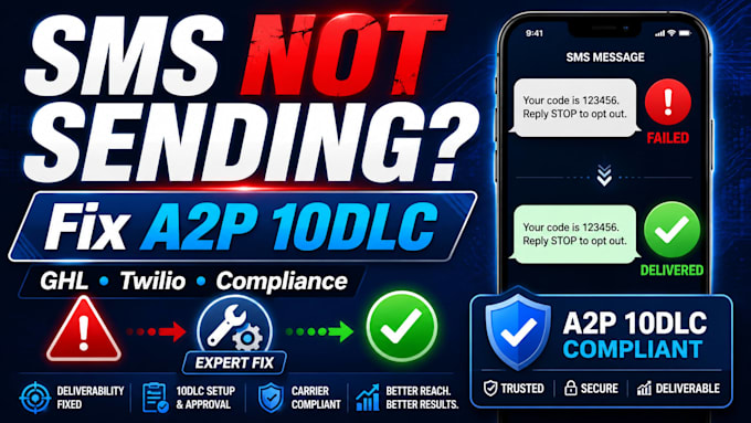 fix ghl a2p 10dlc, SMS compliance, twilio and leadconnector issues