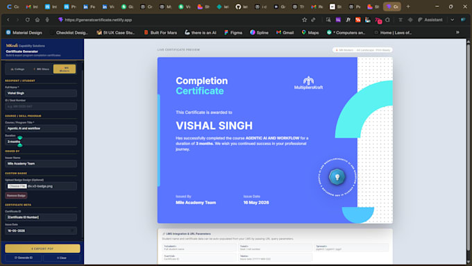 create editable certificate, email, and marketing templates