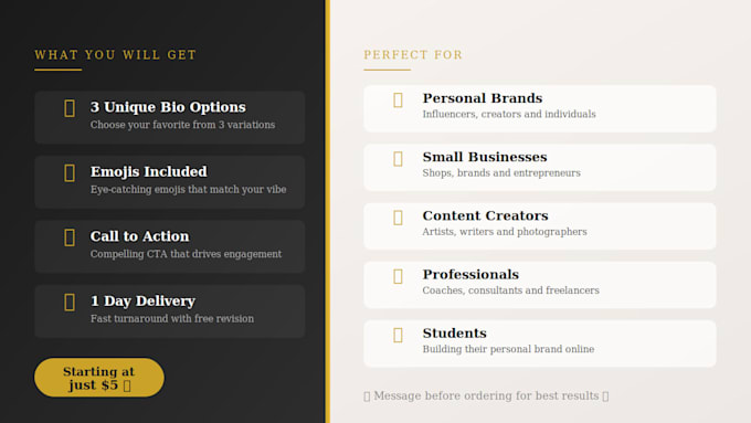 write a creative and catchy instagram bio for your profile