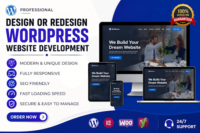 design or redesign wordpress website development