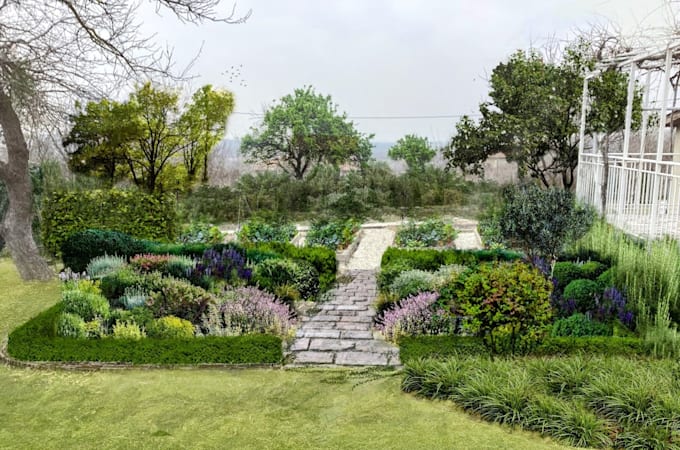 create a realistic garden design from your photo