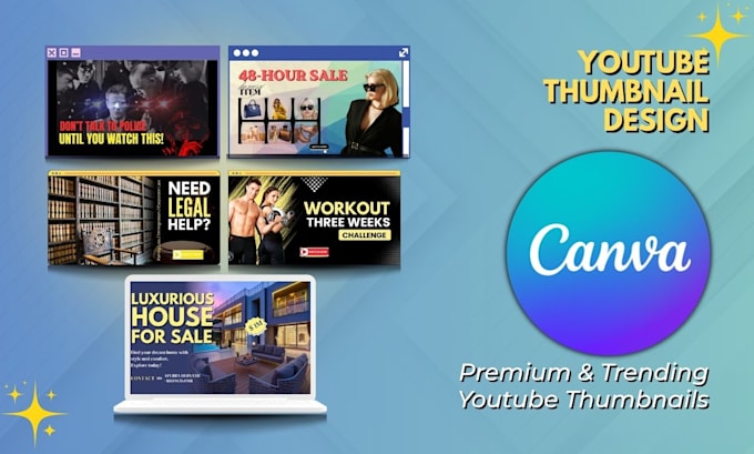design a stunning youtube thumbnail using canva