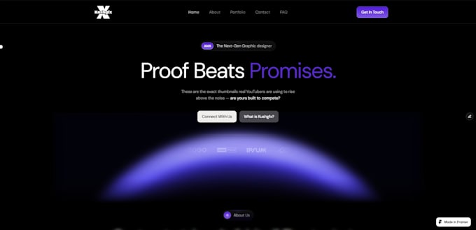 design and build a framer website or landing page