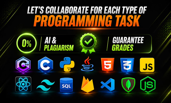 do computer science, java, cpp, and python programming tasks