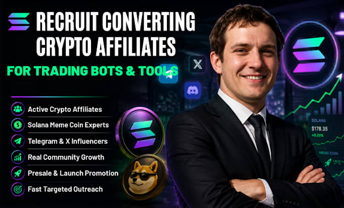 recruit converting crypto affiliates for trading bots and tools