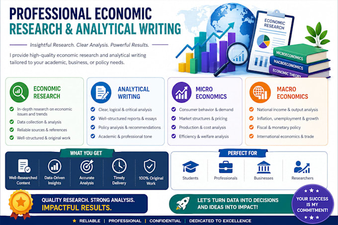 help on economic research and  analytical writing