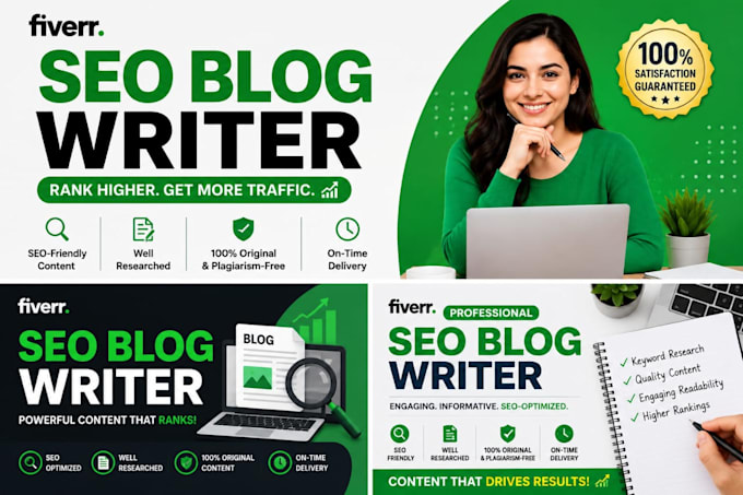 write SEO optimized blog posts and articles