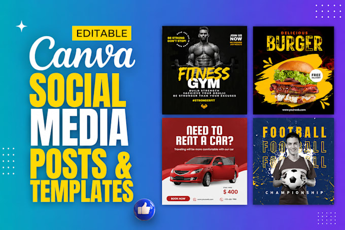design canva social media templates, editable custom templates, canva carousel