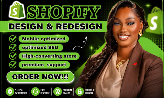 redesign or design shopify store, shopify ecomerce, shopify development