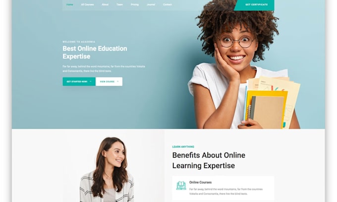 build an online course and elearning website with lms and student portal