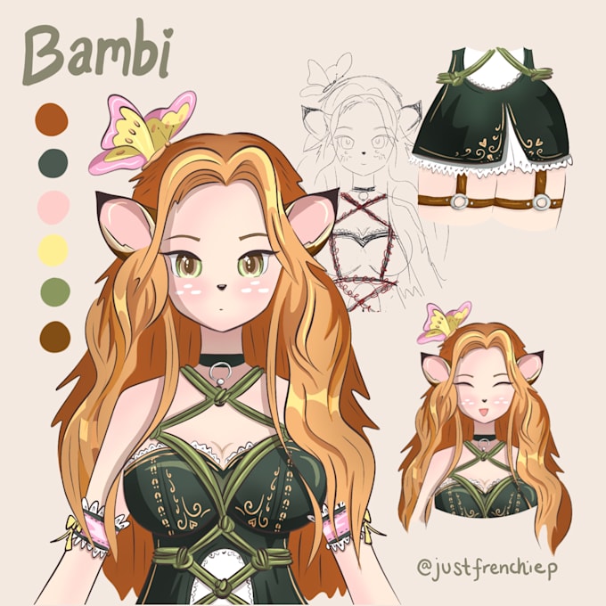 create custom character art, oc, dnd, vtuber etc