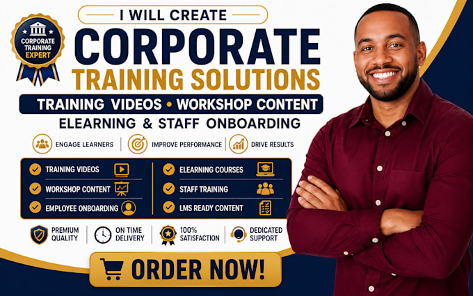 create corporate training videos, workshop content and elearning onboarding