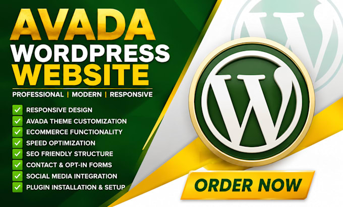 create responsive avada website design with wordpress for ecommerce