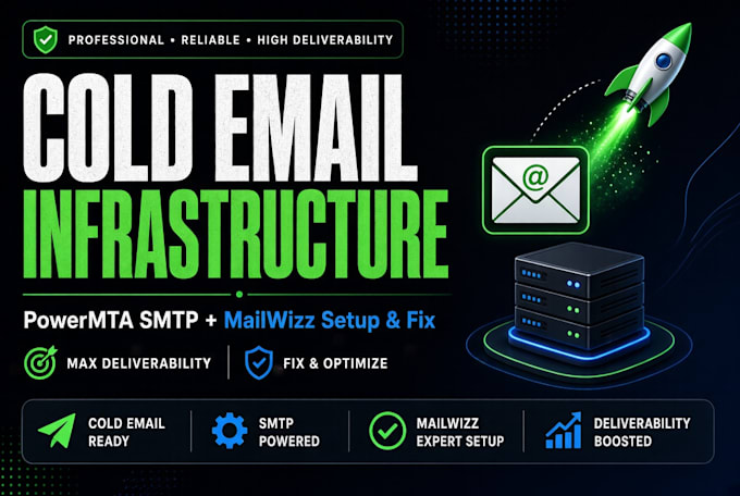 setup and fix powermta smtp server, bulk mail, cold email with mailwizz